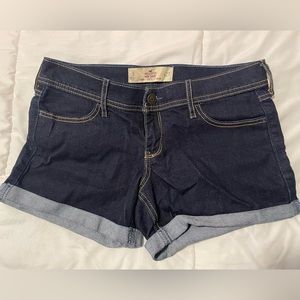 Hollister Dark Wash Midi Jeans Shorts